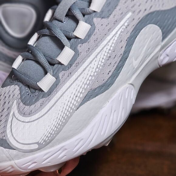 Nike Alpha Huarache Elite 4 Mid Baseball Cleats Shoes Youth 7 Grey DJ6520-012 SE - Picture 11 of 16